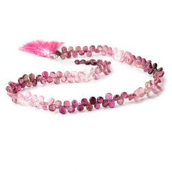 6x5mm Shaded Pink Tourmaline Plain Pear Beads 17 inch 146 pieces AA (ONLINE ORDER ONLY)