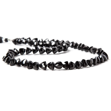 6x6-9x9mm Black Spinel Straight Drilled Trillion Beads 15 inch 52 pieces (ONLINE ORDER ONLY)