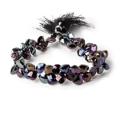 6x6-10x7mm MultiColor Metallic Black Spinel Fancy Shapes 9.5 inch 63 beads (ONLINE ORDER ONLY)