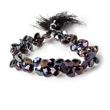 6x6-10x7mm MultiColor Metallic Black Spinel Fancy Shapes 9.5 inch 63 beads (ONLINE ORDER ONLY)