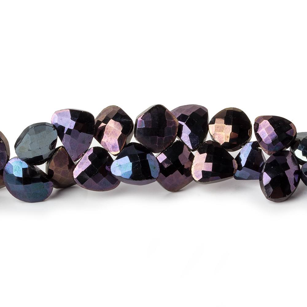 6x6-10x7mm MultiColor Metallic Black Spinel Fancy Shapes 9.5 inch 63 beads (ONLINE ORDER ONLY)