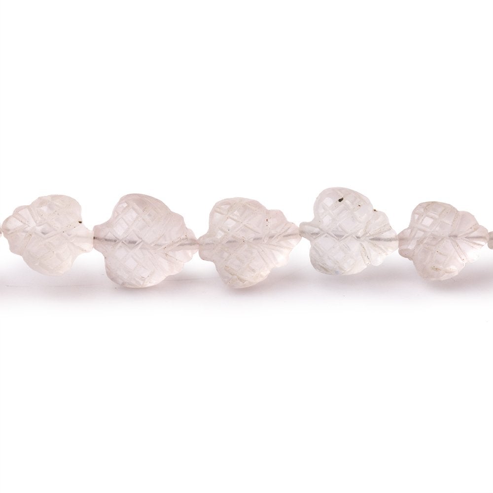 6x6-10x9mm Morganite Carved Fancy Shaped Beads 7.5 inch 23 pieces (ONLINE ORDER ONLY)