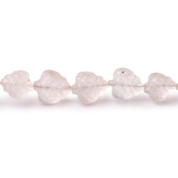 6x6-10x9mm Morganite Carved Fancy Shaped Beads 7.5 inch 23 pieces (ONLINE ORDER ONLY)