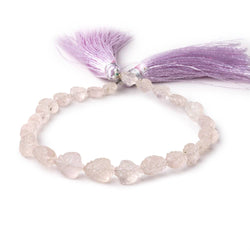 6x6-10x9mm Morganite Carved Fancy Shaped Beads 7.5 inch 23 pieces (ONLINE ORDER ONLY)