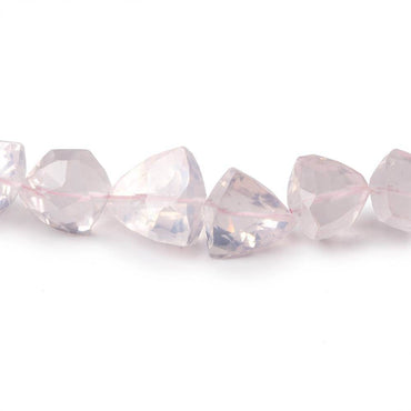 6x6-12x12mm Rose Quartz faceted trillion beads 16 inch 54 pieces A (ONLINE ORDER ONLY)