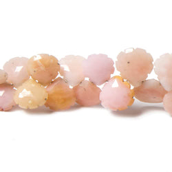 6x6-13x13mm Pinnk Peruvian Opal Scallop Edge Hearts 6.75 inch 38 beads (ONLINE ORDER ONLY)