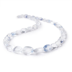6x6-15.5x13mm Dumortierite in Quartz Plain Nugget Beads 18 inch 40 pieces (ONLINE ORDER ONLY)