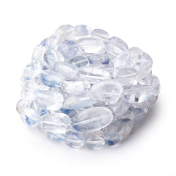 6x6-15.5x13mm Dumortierite in Quartz Plain Nugget Beads 18 inch 40 pieces (ONLINE ORDER ONLY)