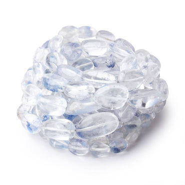 6x6-15.5x13mm Dumortierite in Quartz Plain Nugget Beads 18 inch 40 pieces (ONLINE ORDER ONLY)