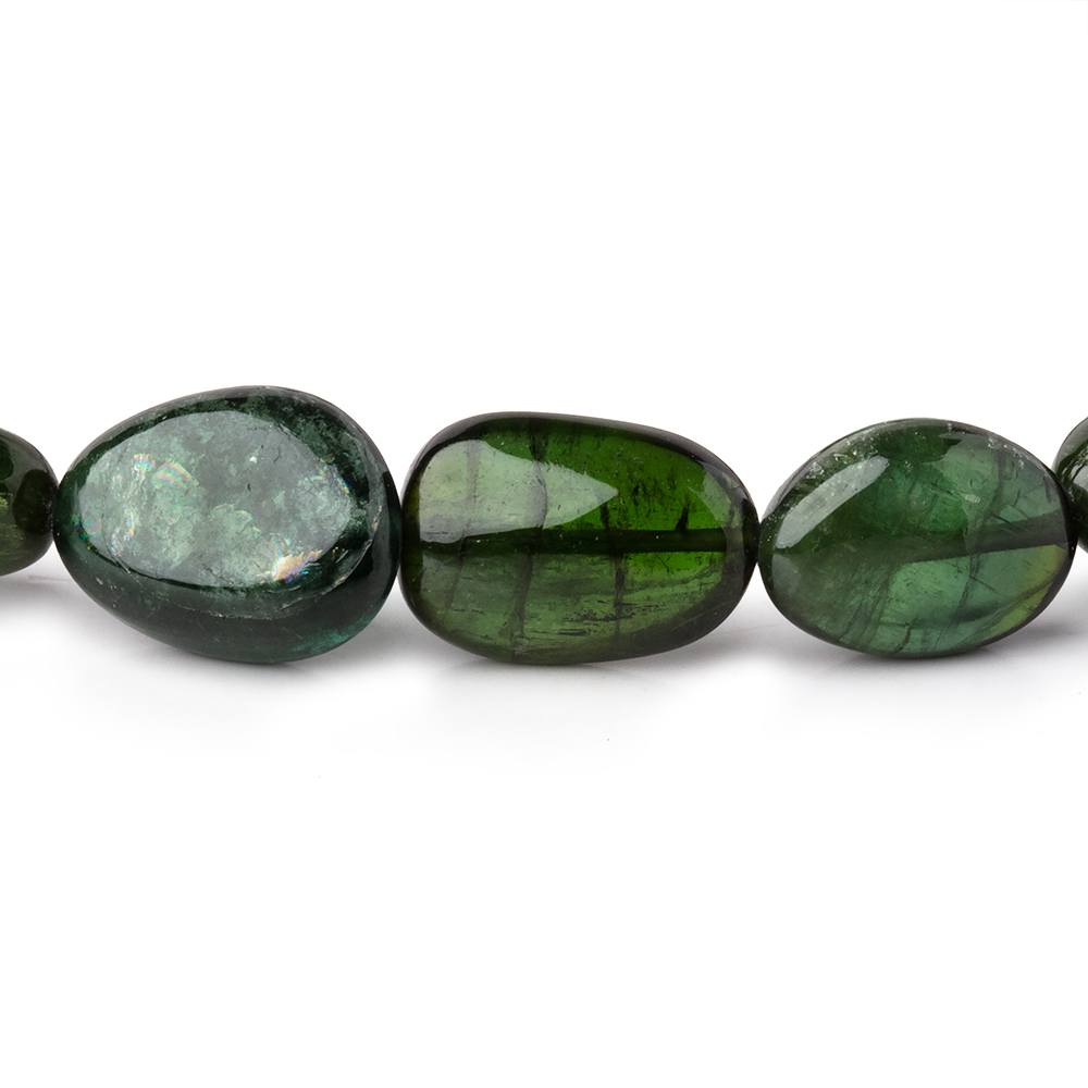 6x6-15x11mm Green Tourmaline Plain Nugget Beads 16 inch 38 pieces (ONLINE ORDER ONLY)