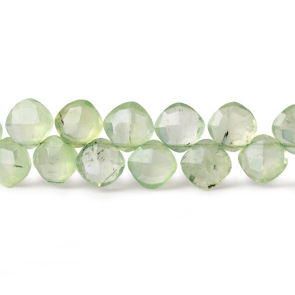 6x6-6.5x6.5mm Prehnite faceted pillow beads 7.25 inch 46 pieces (ONLINE ORDER ONLY)