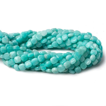 6x6-7x7mm Amazonite Plain Pillows 15.5 inch 63 beads AA (ONLINE ORDER ONLY)