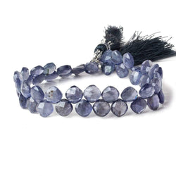 6x6-7x7mm Iolite faceted pillow beads 7.25 inch 48 pieces A (ONLINE ORDER ONLY)