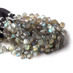 6x6-7x7mm Labradorite faceted pillow beads 7.25 inch 46 pieces AA (ONLINE ORDER ONLY)