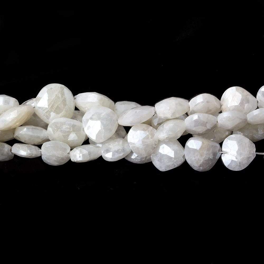 6x6-7x7mm Mystic Pearly White Quartz faceted hearts 16 inch 63 pieces (ONLINE ORDER ONLY)