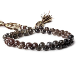 6x6-7x7mm Platinum Grey & Plum Scapolite Candy Kiss beads 9 inch 55 pieces A (ONLINE ORDER ONLY)