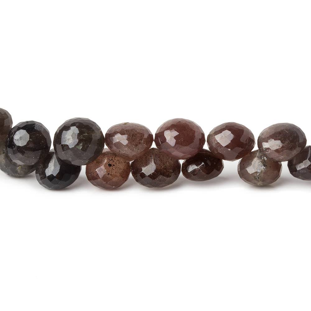 6x6-7x7mm Platinum Grey & Plum Scapolite Candy Kiss beads 9 inch 55 pieces A (ONLINE ORDER ONLY)