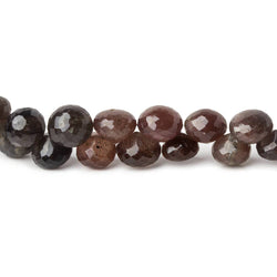 6x6-7x7mm Platinum Grey & Plum Scapolite Candy Kiss beads 9 inch 55 pieces A (ONLINE ORDER ONLY)