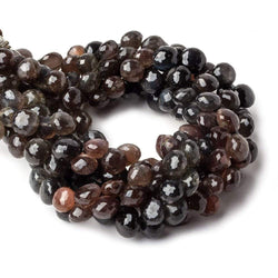 6x6-7x7mm Platinum Grey & Plum Scapolite Candy Kiss beads 9 inch 55 pieces A (ONLINE ORDER ONLY)