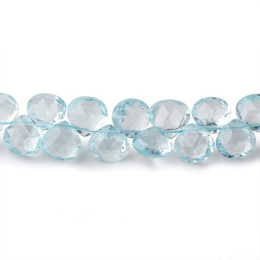 6x6-7x7mm Sky Blue Topaz Faceted Heart Briolettes 7 inch 48 pieces AAA (ONLINE ORDER ONLY)