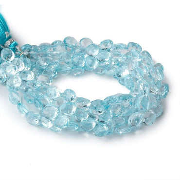 6x6-7x7mm Sky Blue Topaz Faceted Heart Briolettes 7 inch 48 pieces AAA (ONLINE ORDER ONLY)