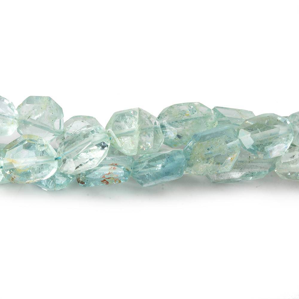 6x6-8x6mm Natural Aquamarine Faceted Nugget Beads 16 inch 50 pieces (ONLINE ORDER ONLY)
