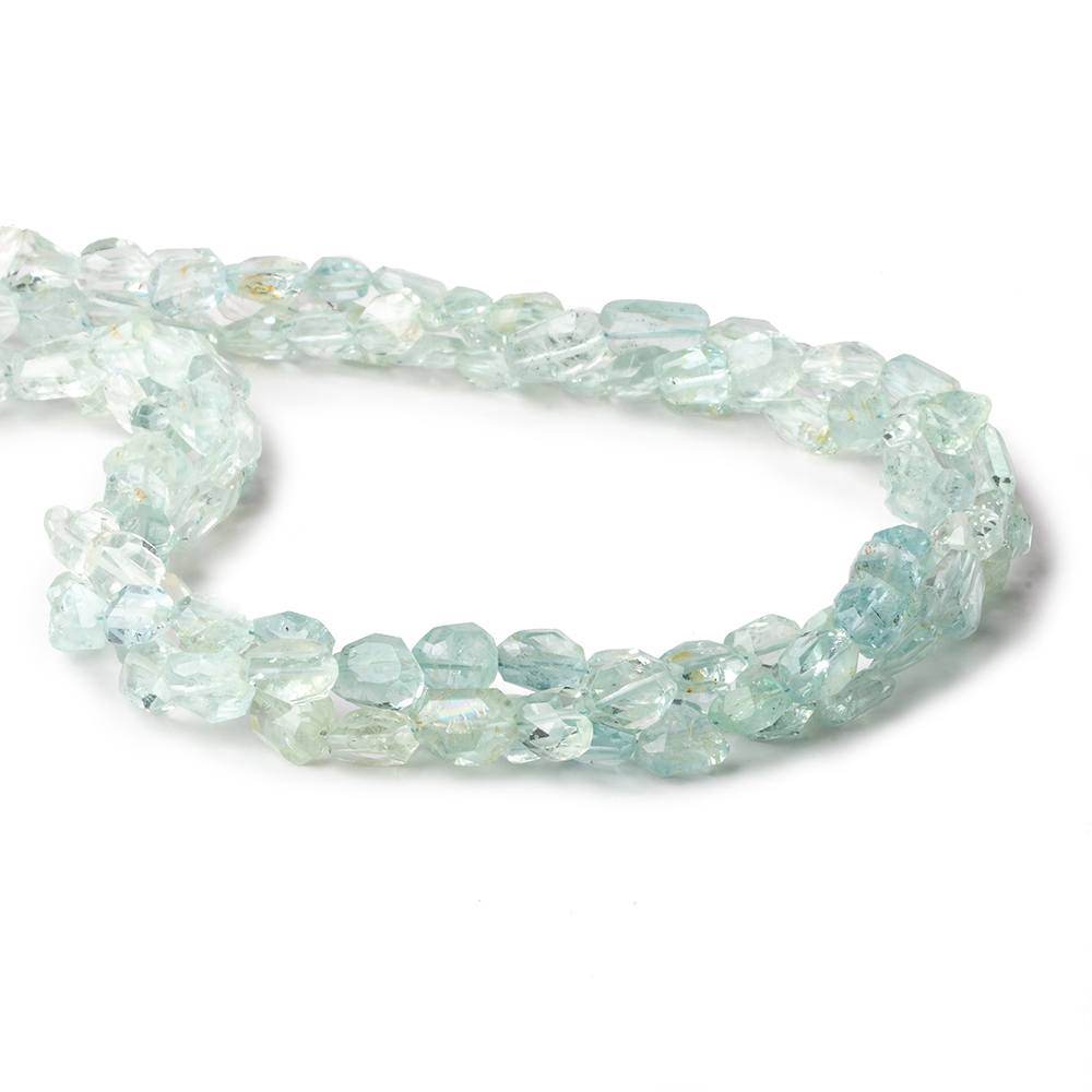 6x6-8x6mm Natural Aquamarine Faceted Nugget Beads 16 inch 50 pieces (ONLINE ORDER ONLY)