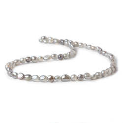 6mm Silver Mystic Platinum Grey Moonstone plain nuggets 16 inch 58 beads (ONLINE ORDER ONLY)