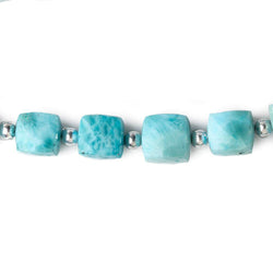 6x6-8x8mm Larimar faceted cubes 8 inch 19 beads AA (ONLINE ORDER ONLY)