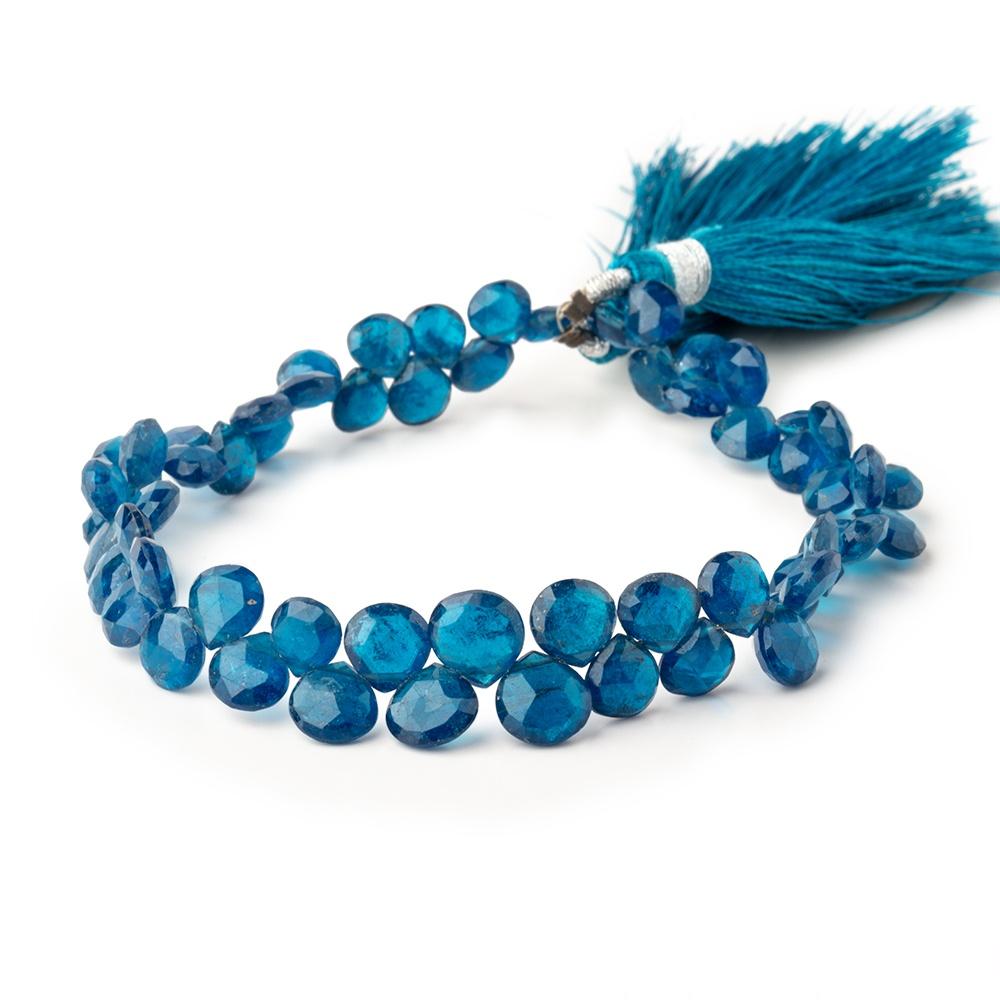 5-6mm Neon Apatite faceted heart beads 8 inch 58 pieces (ONLINE ORDER ONLY)