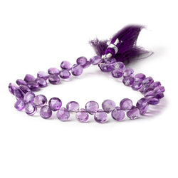 6x6 Amethyst faceted heart beads 8 inch 53 pieces (ONLINE ORDER ONLY)