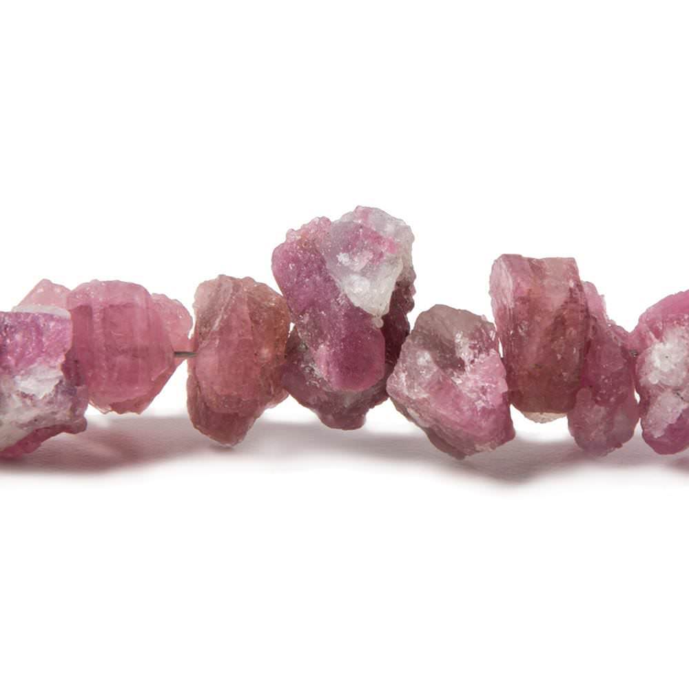 6x6.5-9x6mm Pink Tourmlaine Side Drilled Chip Beads 8 inch 52 pieces (ONLINE ORDER ONLY)