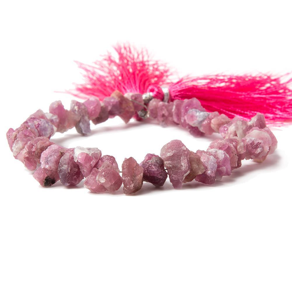 6x6.5-9x6mm Pink Tourmlaine Side Drilled Chip Beads 8 inch 52 pieces (ONLINE ORDER ONLY)