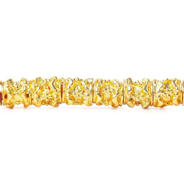 6x6mm 22kt Gold Plated Copper Bead Nugget Tube Large Hole8 inch 34 pieces (ONLINE ORDER ONLY)