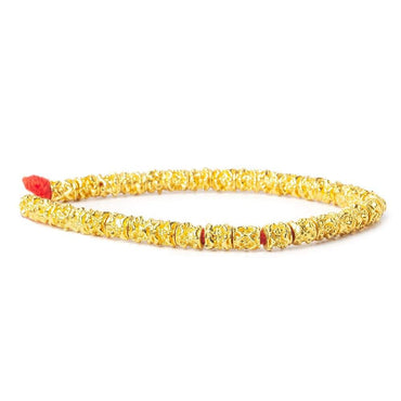 6x6mm 22kt Gold Plated Copper Bead Nugget Tube Large Hole8 inch 34 pieces (ONLINE ORDER ONLY)