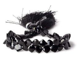 6x6mm Black Spinel faceted pillow beads 7.5 inch 50 pieces A (ONLINE ORDER ONLY)