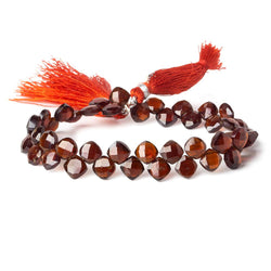 6x6mm Hessonite Garnet faceted pillow beads 7.5 inch 44 pieces A (ONLINE ORDER ONLY)