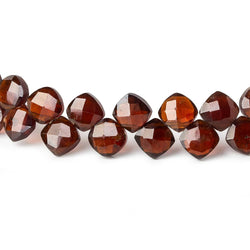 6x6mm Hessonite Garnet faceted pillow beads 7.5 inch 44 pieces A (ONLINE ORDER ONLY)