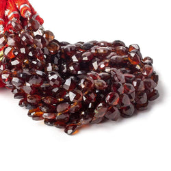 6x6mm Hessonite Garnet faceted pillow beads 7.5 inch 44 pieces A (ONLINE ORDER ONLY)
