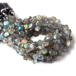 6x6mm Labradorite faceted pillow beads 7.25 inch 46 pieces A (ONLINE ORDER ONLY)