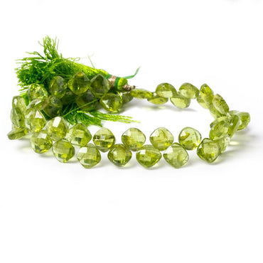 6x6mm Peridot Top Drilled Faceted Pillow 8 inch 45 pieces (ONLINE ORDER ONLY)