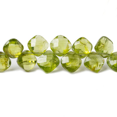 6x6mm Peridot Top Drilled Faceted Pillow 8 inch 45 pieces (ONLINE ORDER ONLY)