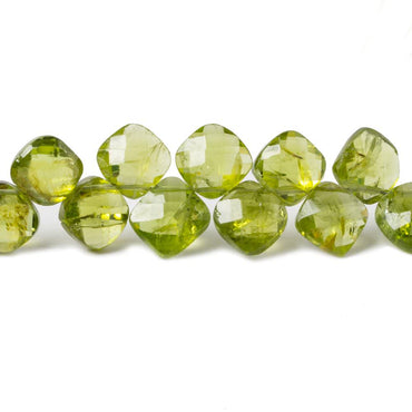 6x6mm Peridot Top Drilled Faceted Pillow 8 inch 45 pieces (ONLINE ORDER ONLY)