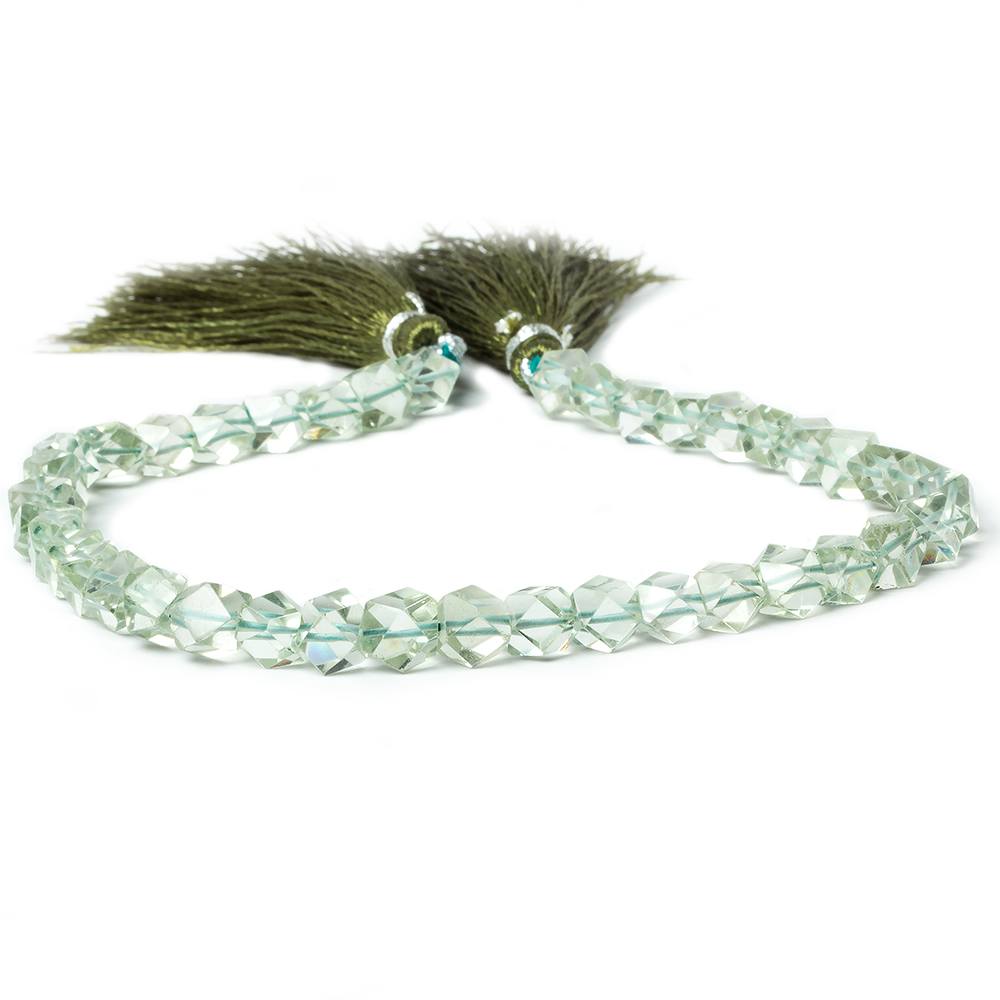 6mm Prasiolite faceted nugget beads 9.5 inch 40beads (ONLINE ORDER ONLY)