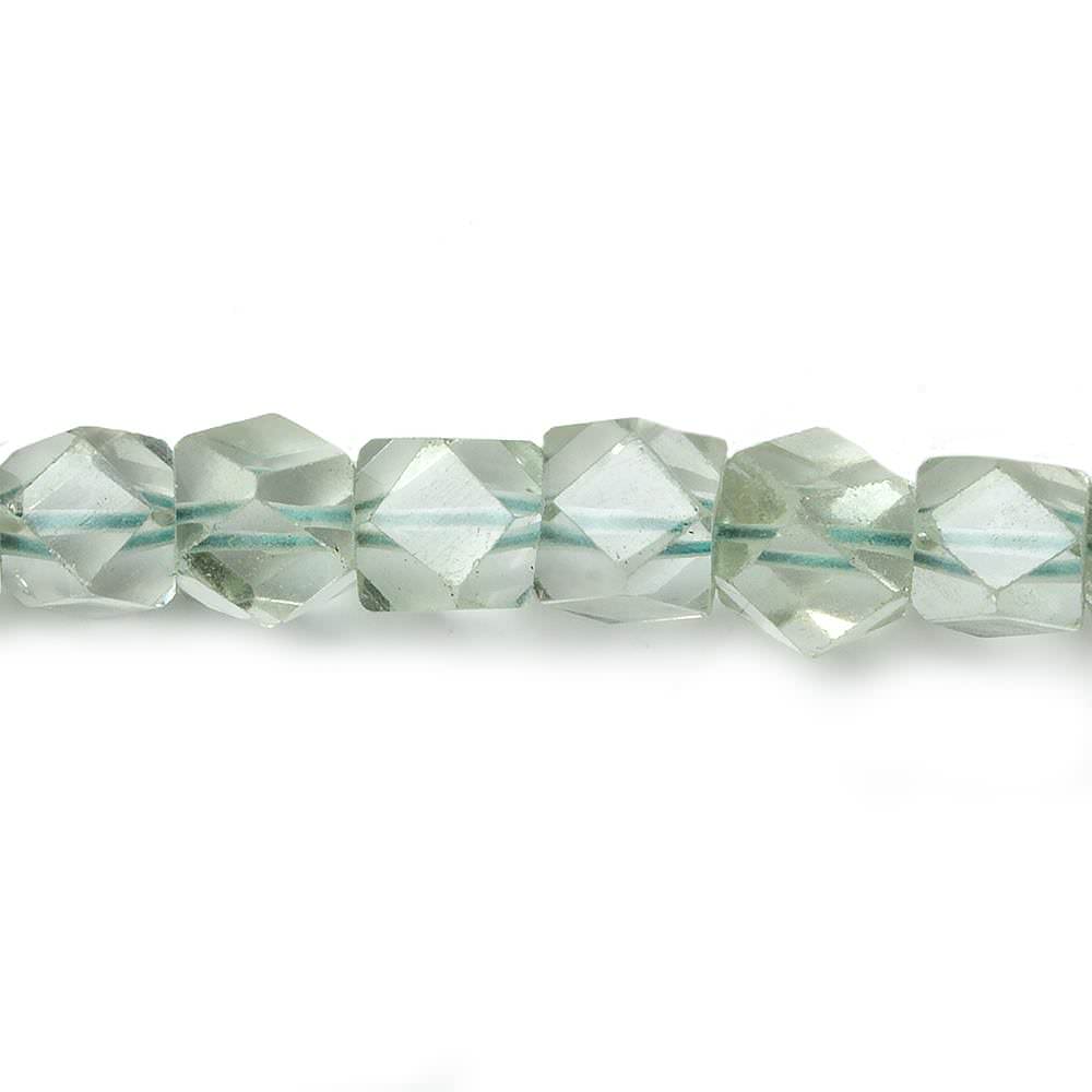 6mm Prasiolite faceted nugget beads 9.5 inch 40beads (ONLINE ORDER ONLY)