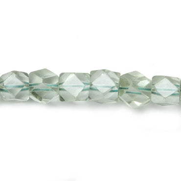 6mm Prasiolite faceted nugget beads 9.5 inch 40beads (ONLINE ORDER ONLY)
