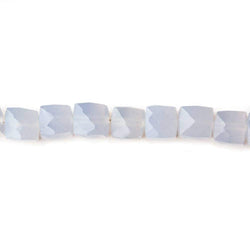 6x6mm Turkish Blue Chalcedony faceted cubes 8 inch 35 beads AA (ONLINE ORDER ONLY)