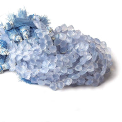 6x6mm Turkish Blue Chalcedony faceted pillow beads 7.5 inch 56 pieces A (ONLINE ORDER ONLY)