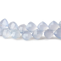 6x6mm Turkish Blue Chalcedony faceted pillow beads 7.5 inch 56 pieces A (ONLINE ORDER ONLY)