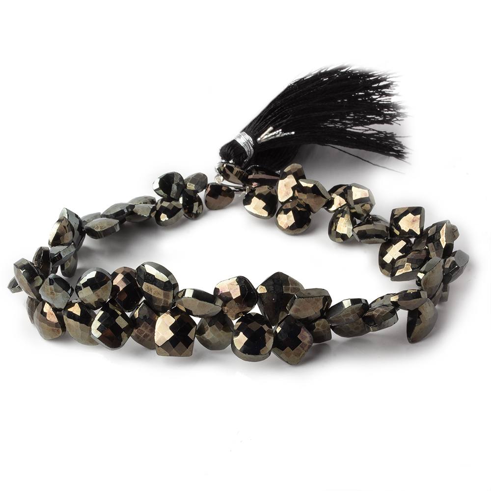 6x7-10x10mm Bronze Metallic Black Spinel Fancy Shapes 9 inch 65 beads (ONLINE ORDER ONLY)